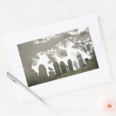 Ghosts in een Graveyard Rechthoekige Sticker (Envelop)