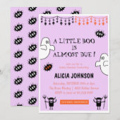 Ghosts Little Boo Halloween baby shower Kaart (Voorkant / Achterkant)