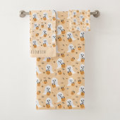 Ghosts of het behandelen van pompoenpompelpatroon bad handdoek (Insitu)