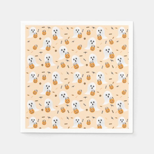 Ghosts of Snoep Emmer van pompoen Servet (Voorkant)