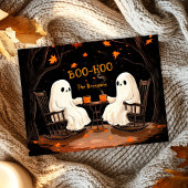 Ghosts Oktober Spooky Halloween Groet Feestdagenkaart