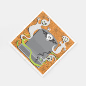 Ghosts op een grafsteenpapier servet (Hoek)