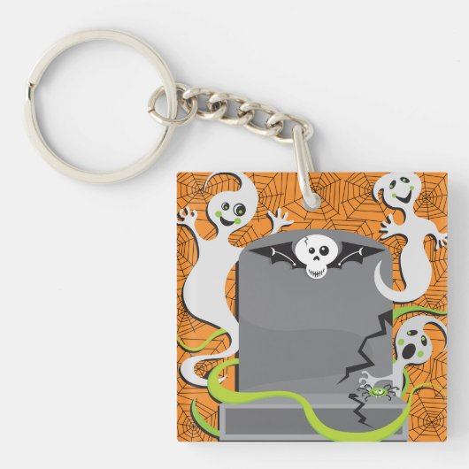 Ghosts op een grafsteenSleutelhanger Sleutelhanger (Voorkant)