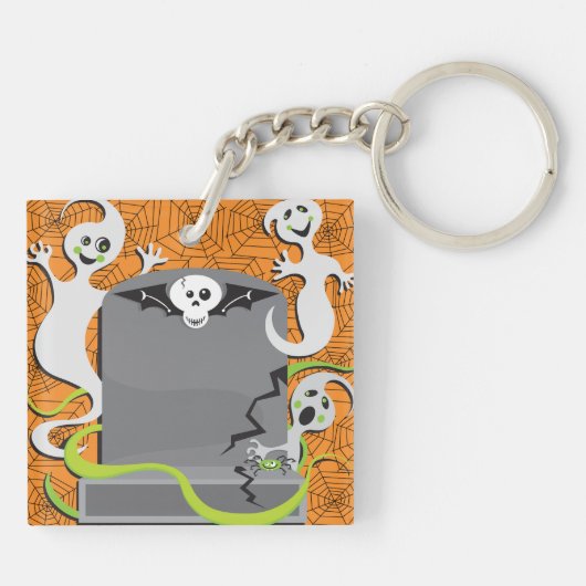 Ghosts op een grafsteenSleutelhanger Sleutelhanger (Achterkant)