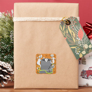 Ghosts op een Sticker van grafsteen