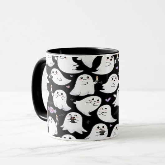 Ghosts Overal Spooky Fun Halloween Mok (Voorkant links)
