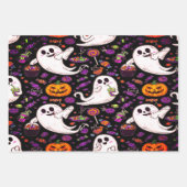 Ghosts Overal Spooky Leuke Halloween Scene Inpakpapier Vel (Voorkant 2)