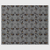 Ghosts & Owls spookachtige nacht Halloween Cadeaupapier (Vlak)