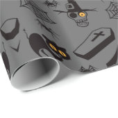 Ghosts & Owls spookachtige nacht Halloween Cadeaupapier (Rol Hoek)