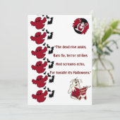 Ghosts Parade Halloween Bats Greeting Feestdagenkaart (Staand voorkant)