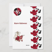 Ghosts Parade Halloween Bats Greeting Feestdagenkaart (Achterkant)