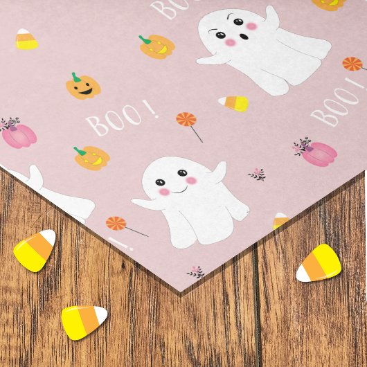 Ghosts Patroon Roze Tissue Paper Tissuepapier