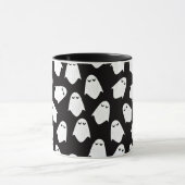 Ghosts patroonsilhouette koffiekop mok (Midden)