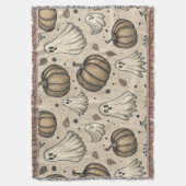  Ghosts & Pumpkins Halloween Pattern (2) Deken (Voorkant Verticaal)