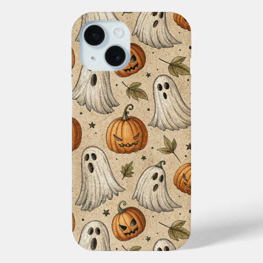 Ghosts & Pumpkins Halloweenpatroon Case-Mate iPhone Case (Achterkant)
