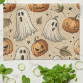  Ghosts & Pumpkins Halloweenpatroon Theedoek (Gevouwen)