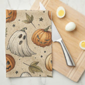  Ghosts & Pumpkins Halloweenpatroon Theedoek (Quarter Fold)