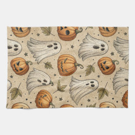  Ghosts & Pumpkins Halloweenpatroon Theedoek