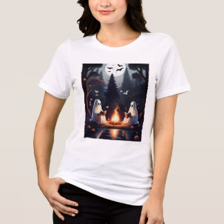 Ghosts Reading bij het kampvuur Halloween T-shirt 