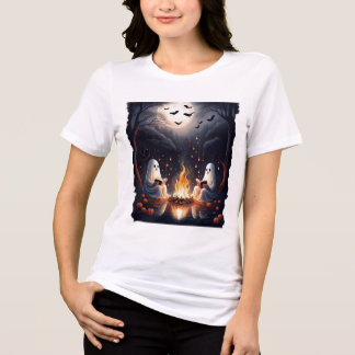 Ghosts Reading bij het kampvuur Halloween T-shirt