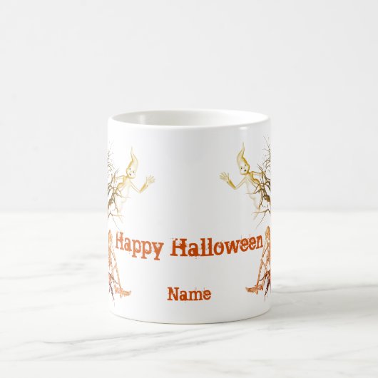 Ghosts Skeleton Halloween Funny Persoonlijk Koffiemok (Center)