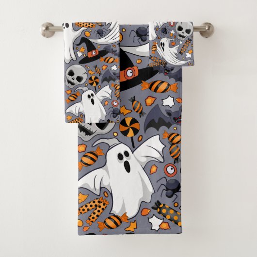 Ghosts Spooky en griezelige Schattigee Monsters Bad Handdoek (Insitu)
