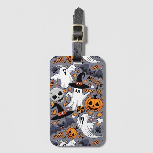 Ghosts Spooky en griezelige Schattigee Monsters Bagagelabel (Voorkant (verticaal))