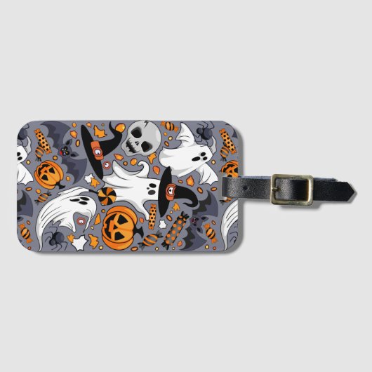 Ghosts Spooky en griezelige Schattigee Monsters Bagagelabel (Voorkant (horizontaal))