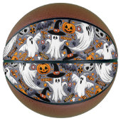 Ghosts Spooky en griezelige Schattigee Monsters Basketbal (Voorkant)