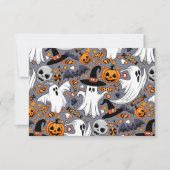 Ghosts Spooky en griezelige Schattigee Monsters Bedankkaart (Voorkant)