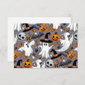 Ghosts Spooky en griezelige Schattigee Monsters Bedankkaart (Voorkant / Achterkant)