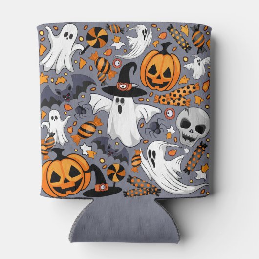 Ghosts Spooky en griezelige Schattigee Monsters Blikjeskoeler (Achterkant)