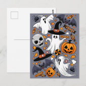 Ghosts Spooky en griezelige Schattigee Monsters Briefkaart (Voorkant / Achterkant)