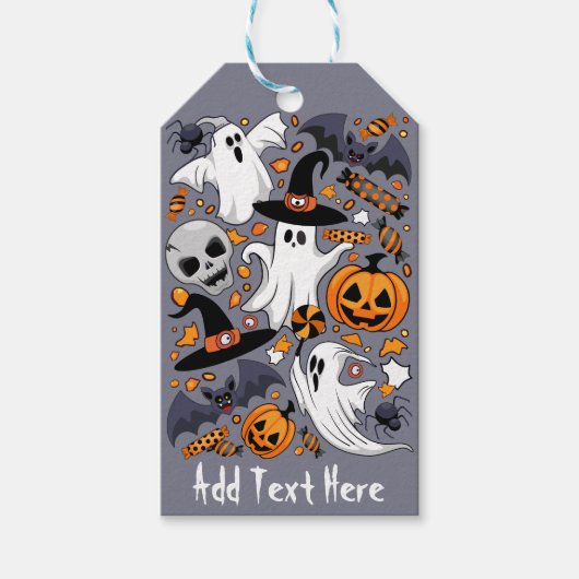 Ghosts Spooky en griezelige Schattigee Monsters Cadeaulabel (Voorkant)