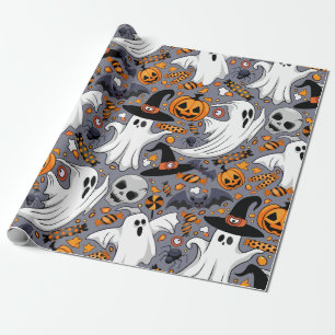 Ghosts Spooky en griezelige Schattigee Monsters Cadeaupapier
