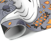 Ghosts Spooky en griezelige Schattigee Monsters Cadeaupapier (Rol Hoek)