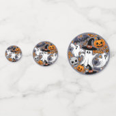 Ghosts Spooky en griezelige Schattigee Monsters Confetti (Achterkanten)