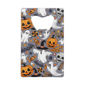 Ghosts Spooky en griezelige Schattigee Monsters Creditkaart Flessenopener (Voorkant)