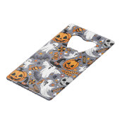Ghosts Spooky en griezelige Schattigee Monsters Creditkaart Flessenopener (Voorkant Gekanteld)