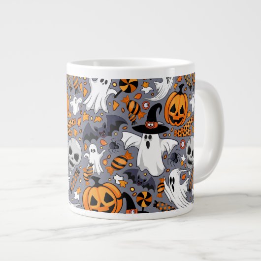 Ghosts Spooky en griezelige Schattigee Monsters Grote Koffiekop (Voorkant rechts)