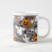Ghosts Spooky en griezelige Schattigee Monsters Grote Koffiekop (Rechts)