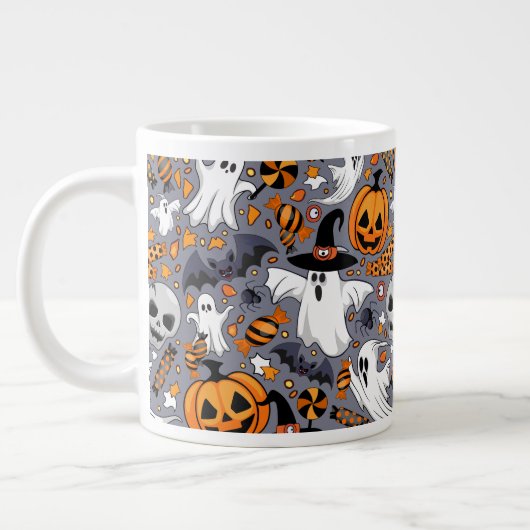 Ghosts Spooky en griezelige Schattigee Monsters Grote Koffiekop (Links)