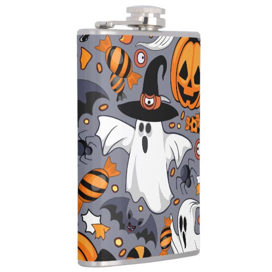 Ghosts Spooky en griezelige Schattigee Monsters Heupfles (Rechts)