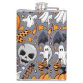 Ghosts Spooky en griezelige Schattigee Monsters Heupfles (Achterkant)