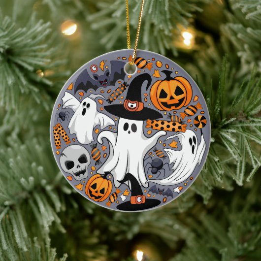 Ghosts Spooky en griezelige Schattigee Monsters Keramisch Ornament (Boom)