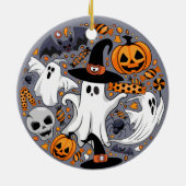 Ghosts Spooky en griezelige Schattigee Monsters Keramisch Ornament (Achterkant)