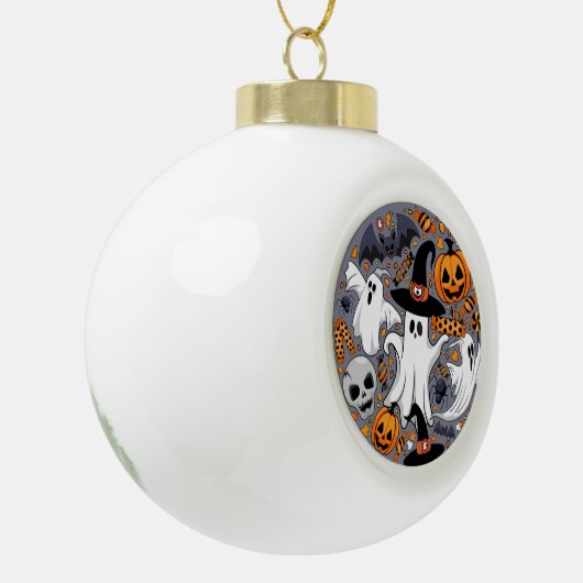 Ghosts Spooky en griezelige Schattigee Monsters Keramische Bal Ornament (Links)