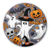 Ghosts Spooky en griezelige Schattigee Monsters Keramische Knop (Voorkant)