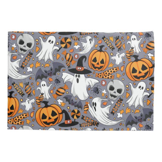 Ghosts Spooky en griezelige Schattigee Monsters Kussensloop (Achterkant)