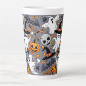 Ghosts Spooky en griezelige Schattigee Monsters Latte Mok (Voorkant)